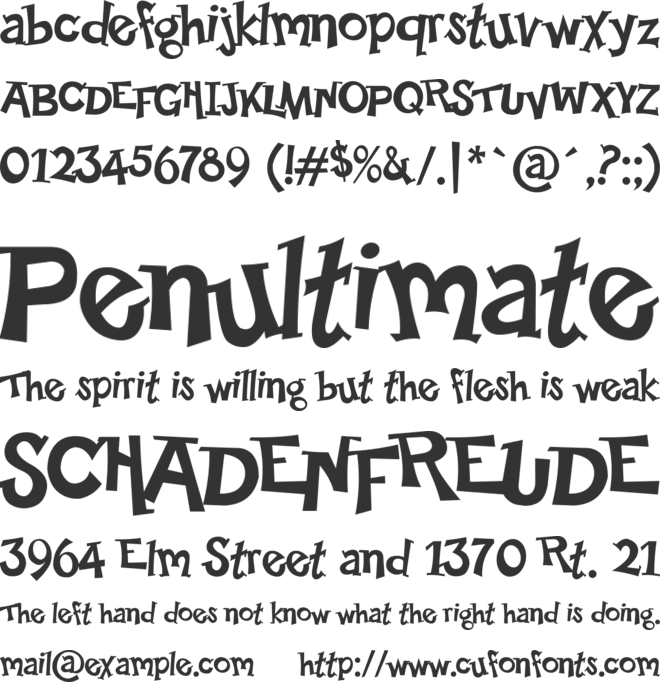 Happy Serif font preview