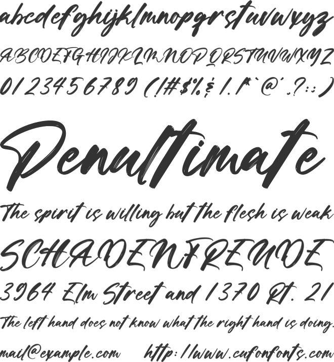 Mountain Hills font preview