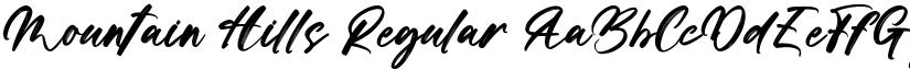 Mountain Hills Regular font