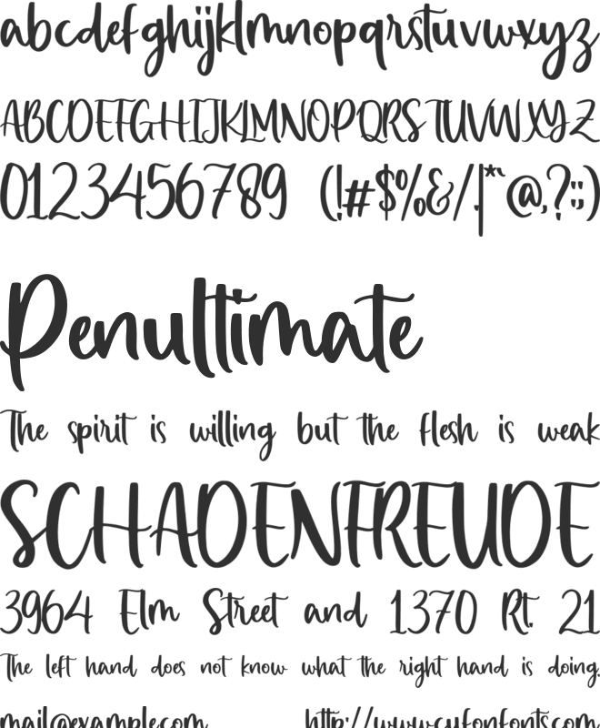 Christmas Notification font preview