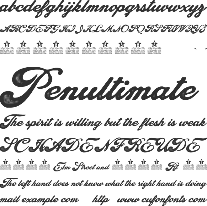 Fascinate Personal Use font preview