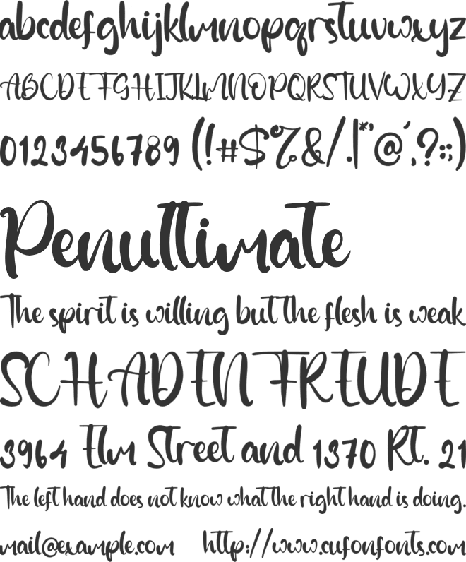 Balmeda font preview