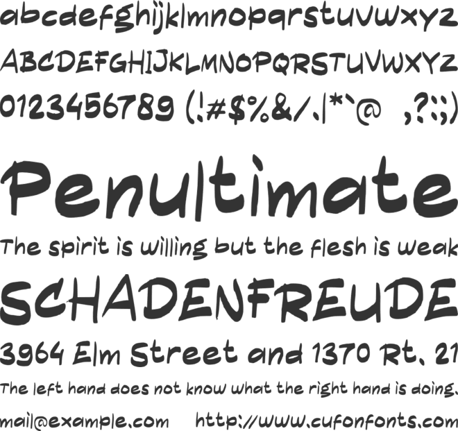 d Decak font preview