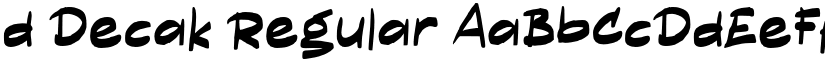 d Decak Regular font