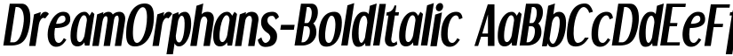 DreamOrphans-BoldItalic font