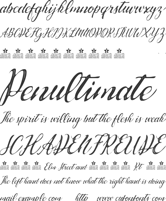 Waldorf Astoria Personal Use font preview