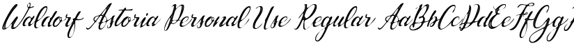 Waldorf Astoria Personal Use Regular font