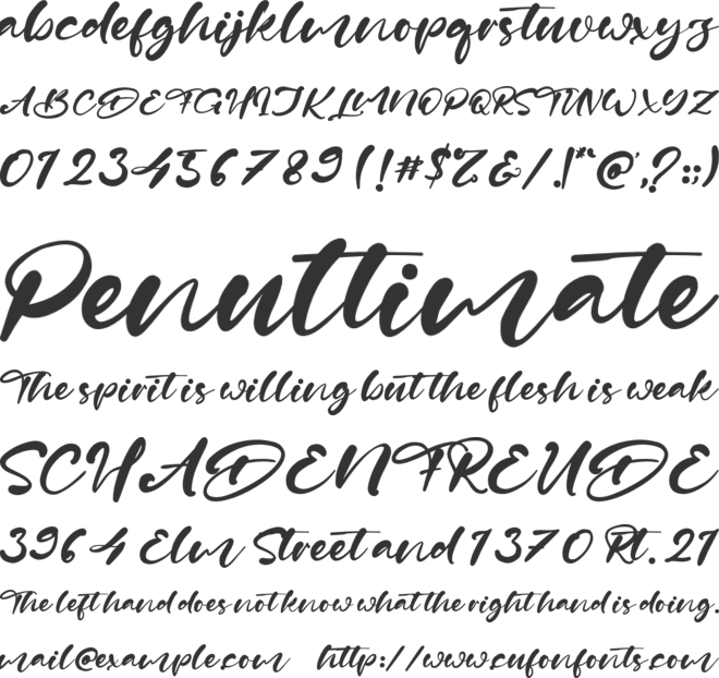 Dorigami font preview
