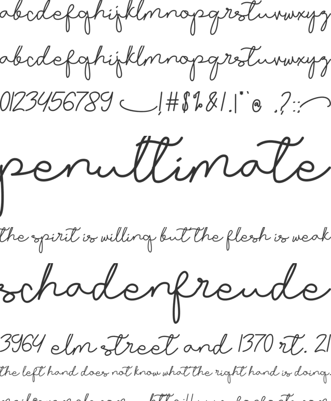 Be at peace font preview