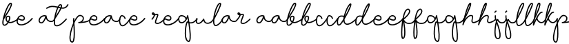 Be at peace Regular font