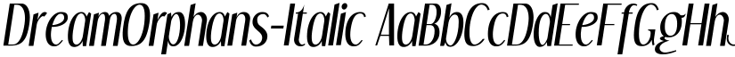 DreamOrphans-Italic font