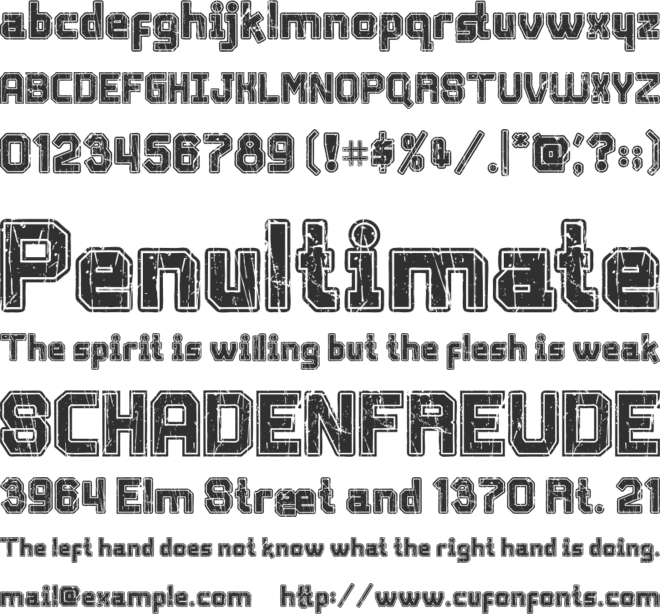 American Sporty font preview