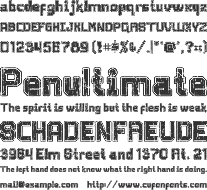 American Sporty font preview