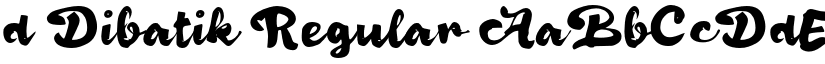 d Dibatik Regular font