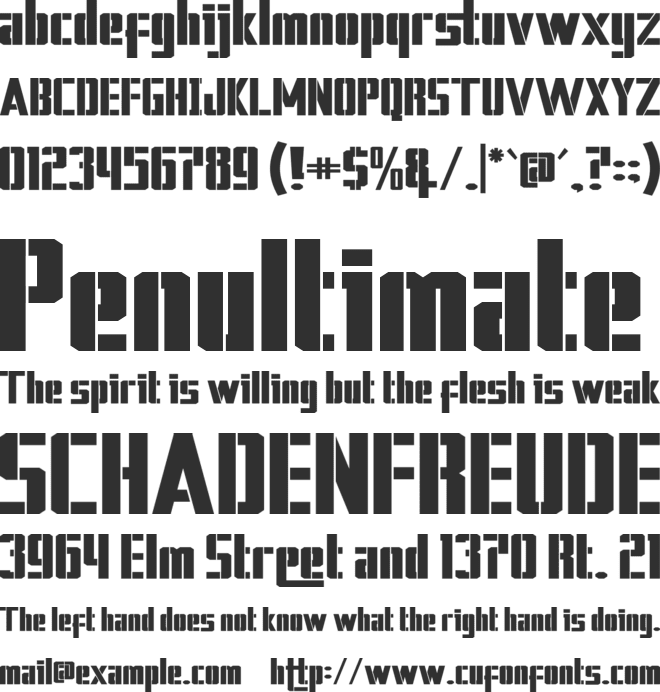 Union Gallery font preview
