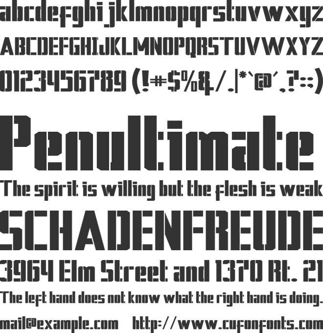 Union Gallery font preview