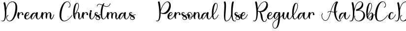 Dream Christmas - Personal Use Regular font