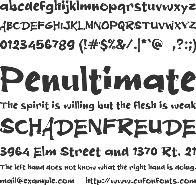 d Dengerin font preview