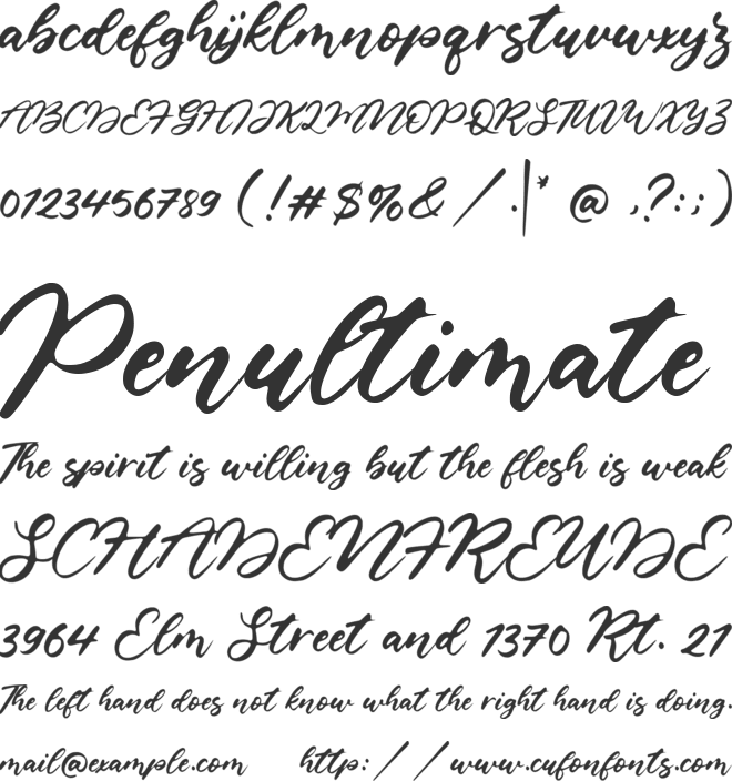 Castlena font preview