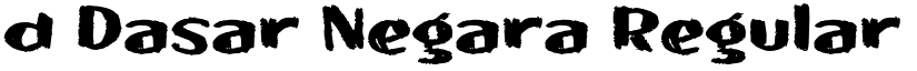d Dasar Negara Regular font