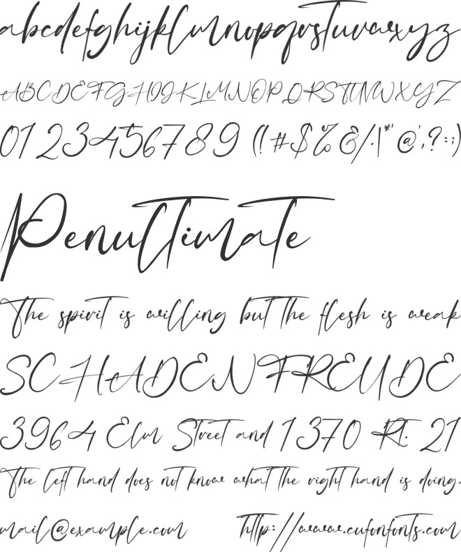 Figure font preview