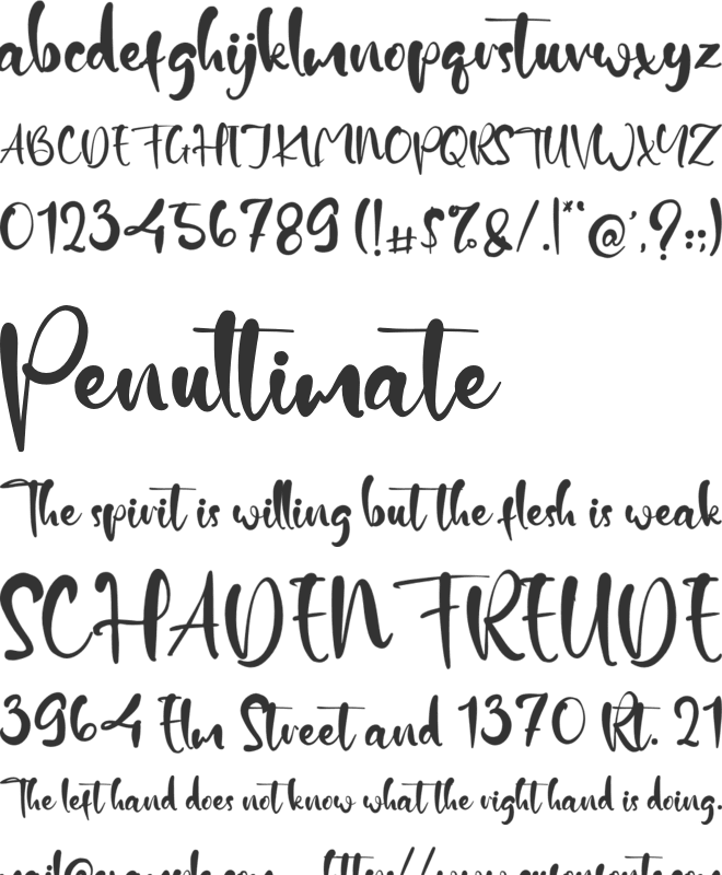 Karbonala font preview