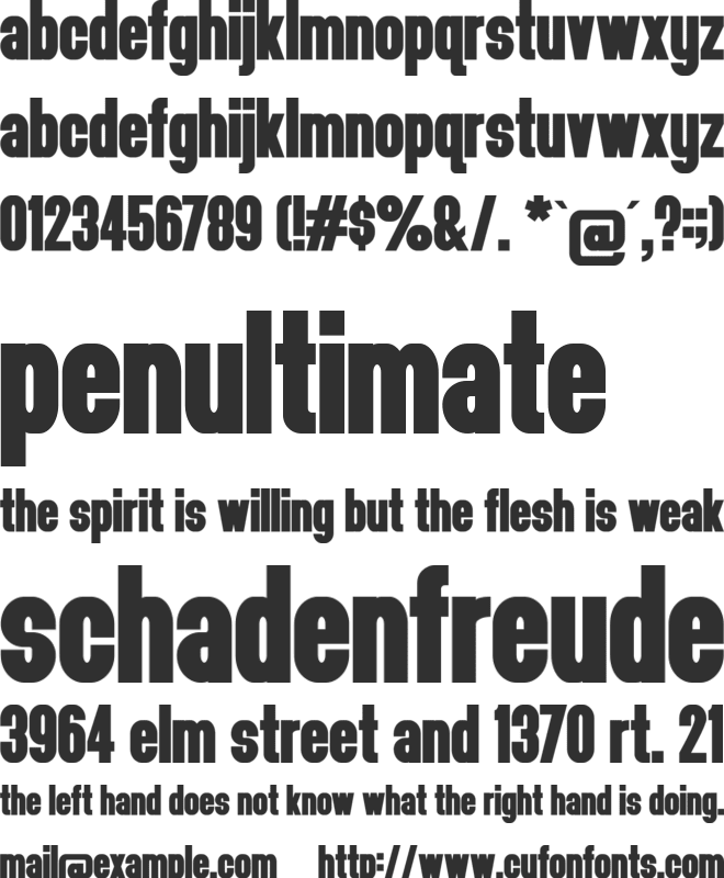 Headthinker font preview