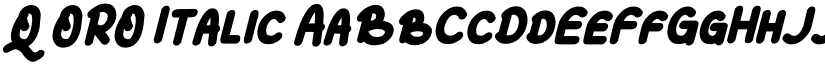 QORO Italic font