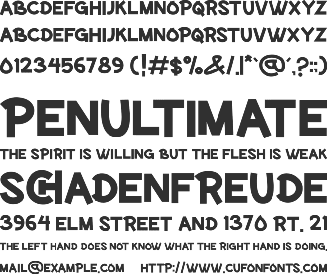 NIGHT CITE font preview