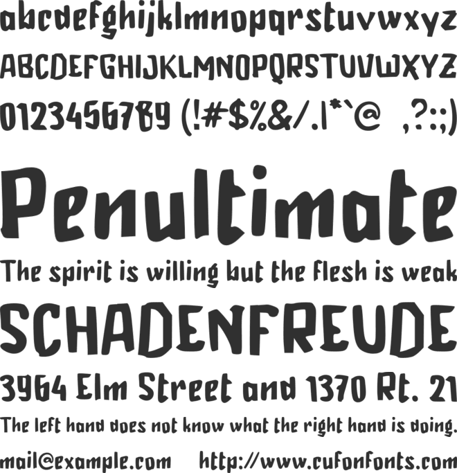 d Dadekno font preview