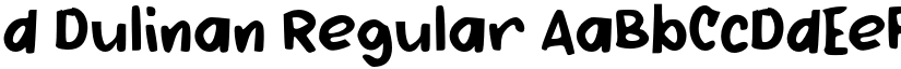 d Dulinan Regular font