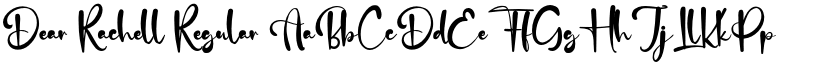 Dear Rachell Regular font