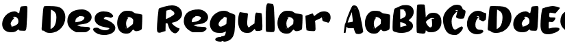 d Desa Regular font