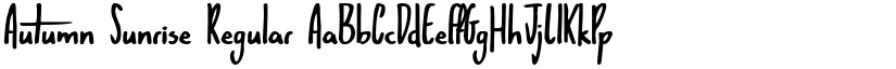 Autumn Sunrise Regular font