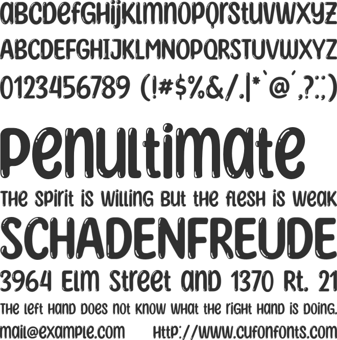 Sunny Spells font preview
