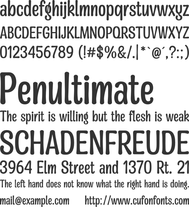 Mangabey font preview