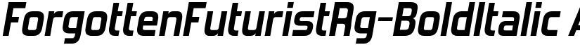 ForgottenFuturistRg-BoldItalic font