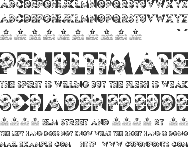 SMILE PERSONAL USE font preview