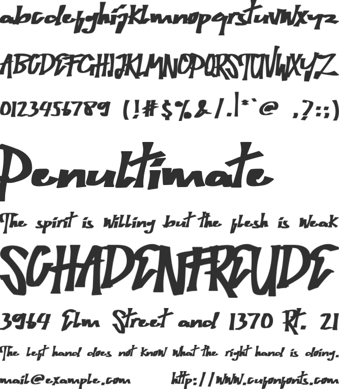 Roasthink font preview