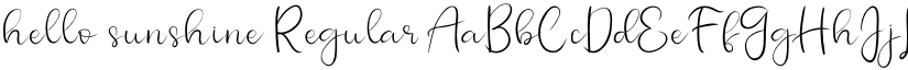 hello sunshine Regular font