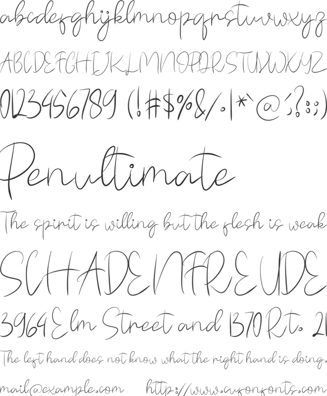 gashina font preview