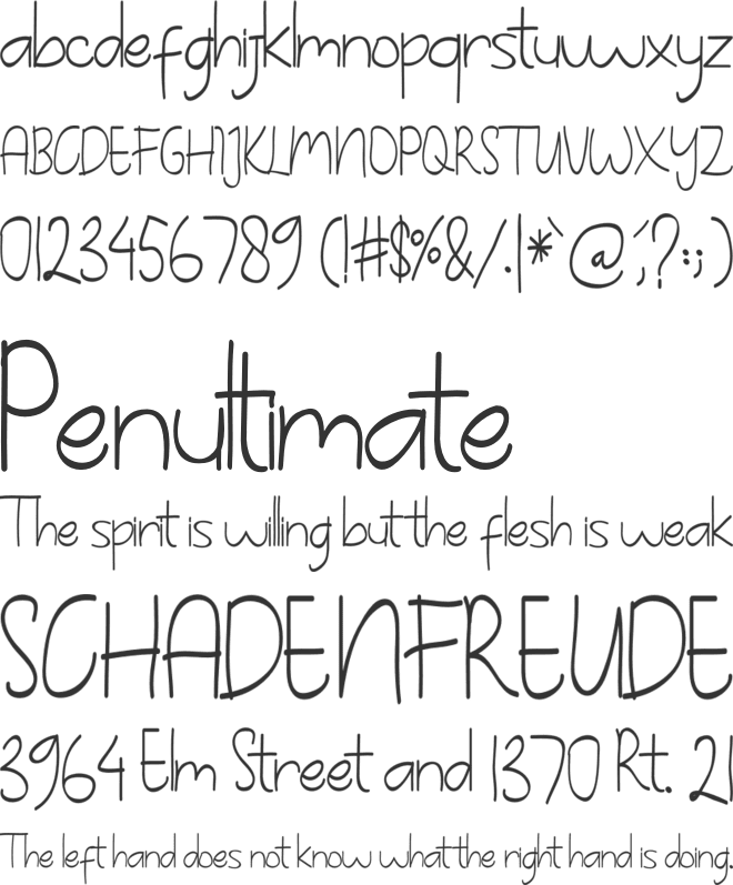 hello fortune font preview
