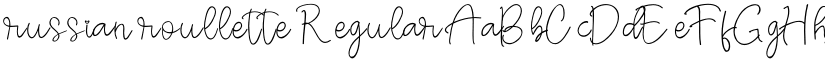 russian roullette Regular font