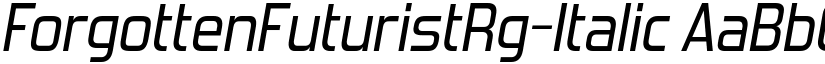 ForgottenFuturistRg-Italic font