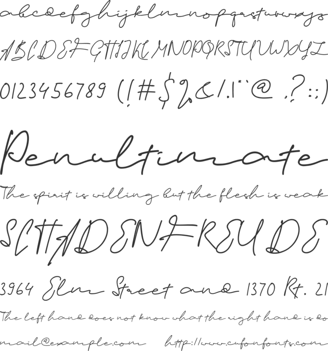 Geracella font preview