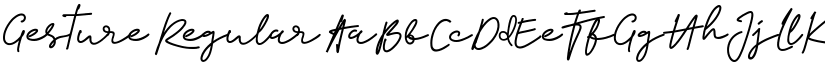 Gesture Regular font