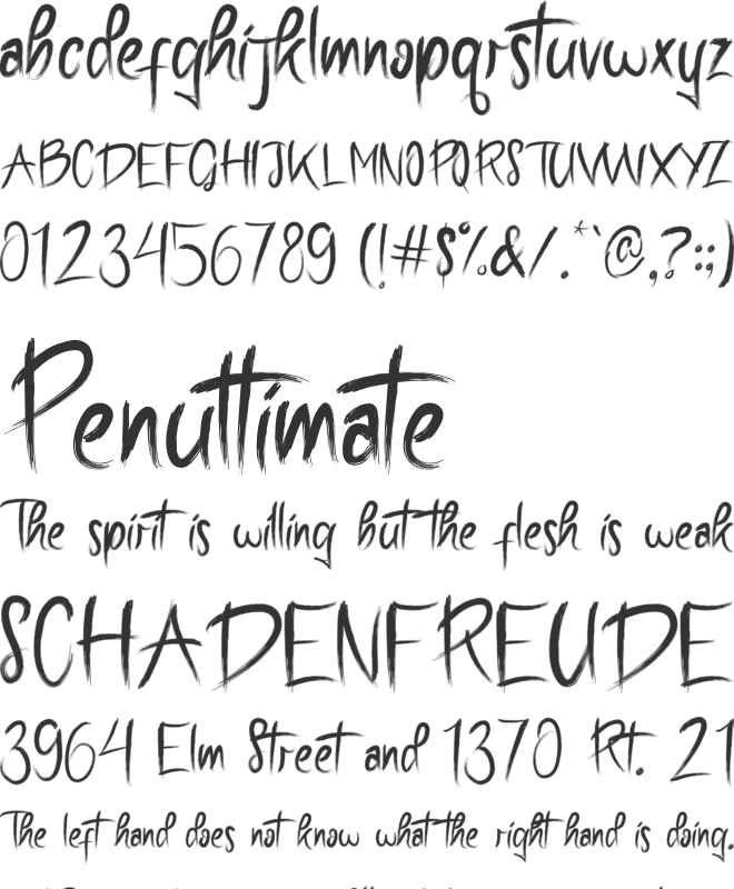 Glazettio font preview