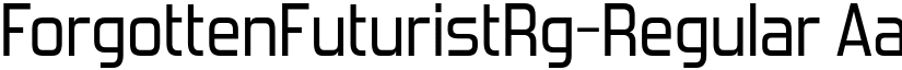 ForgottenFuturistRg-Regular font