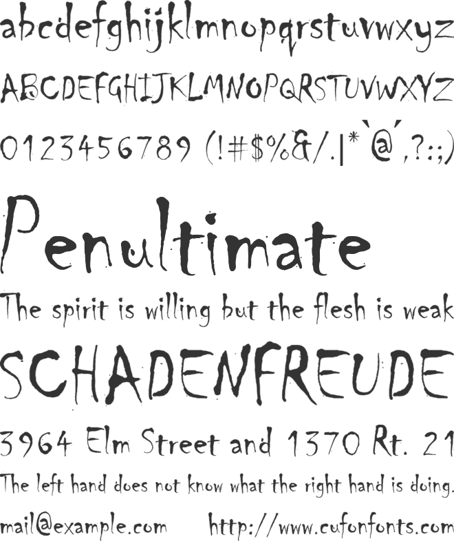 Tabasco MF font preview