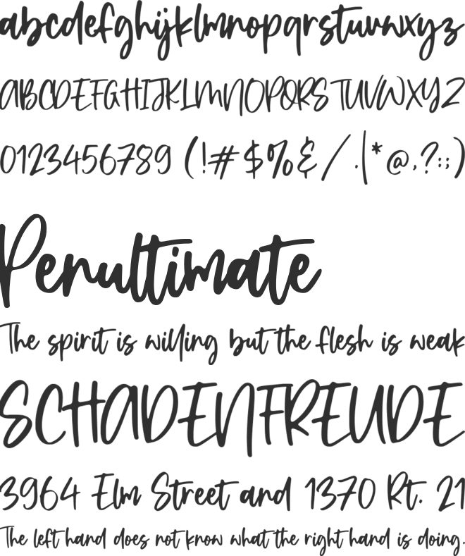 Shadow Party font preview